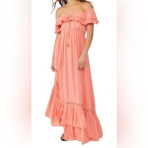 Free people Moon light ocean Maxi Dress.  Burnt Coral